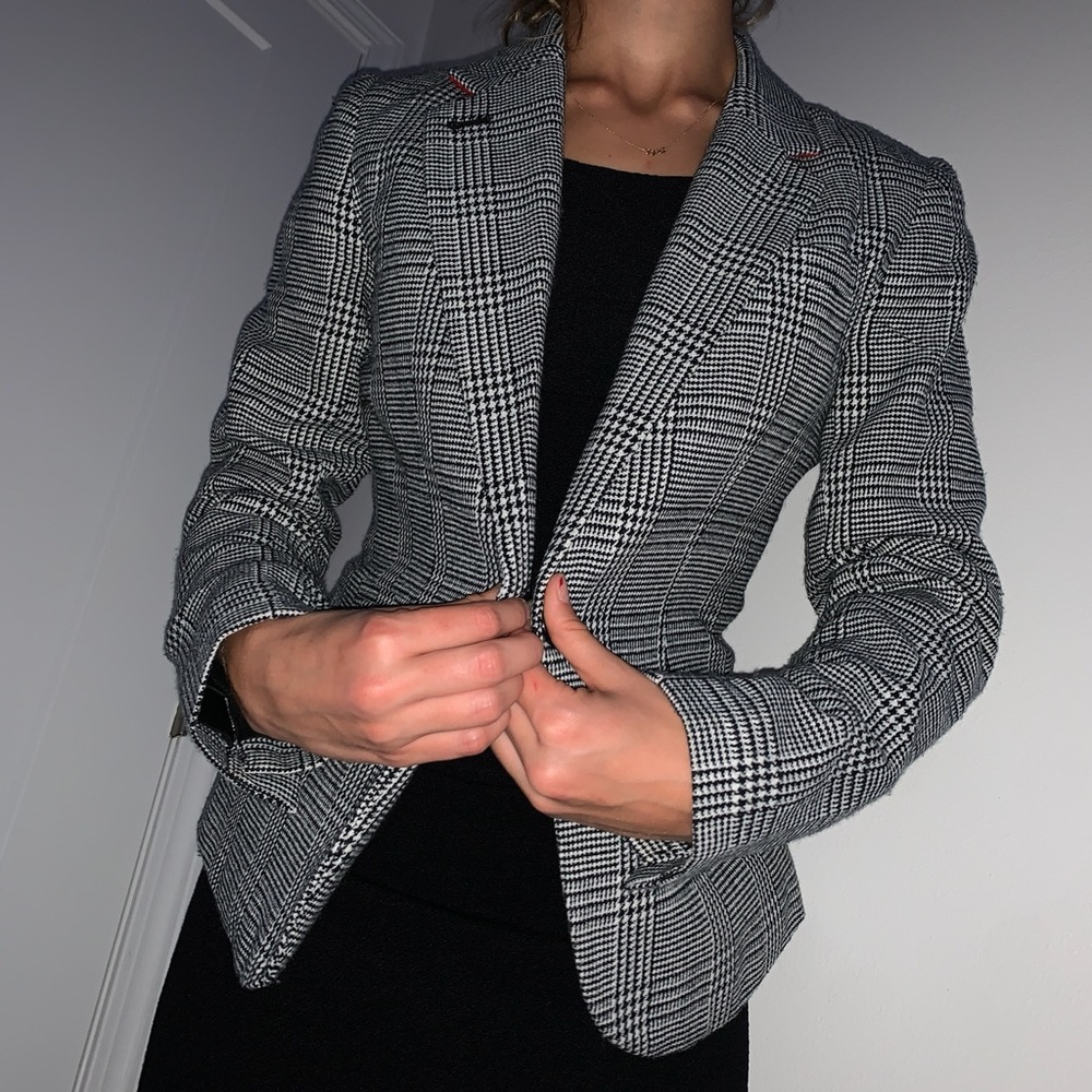 Womens Plaid Blazer